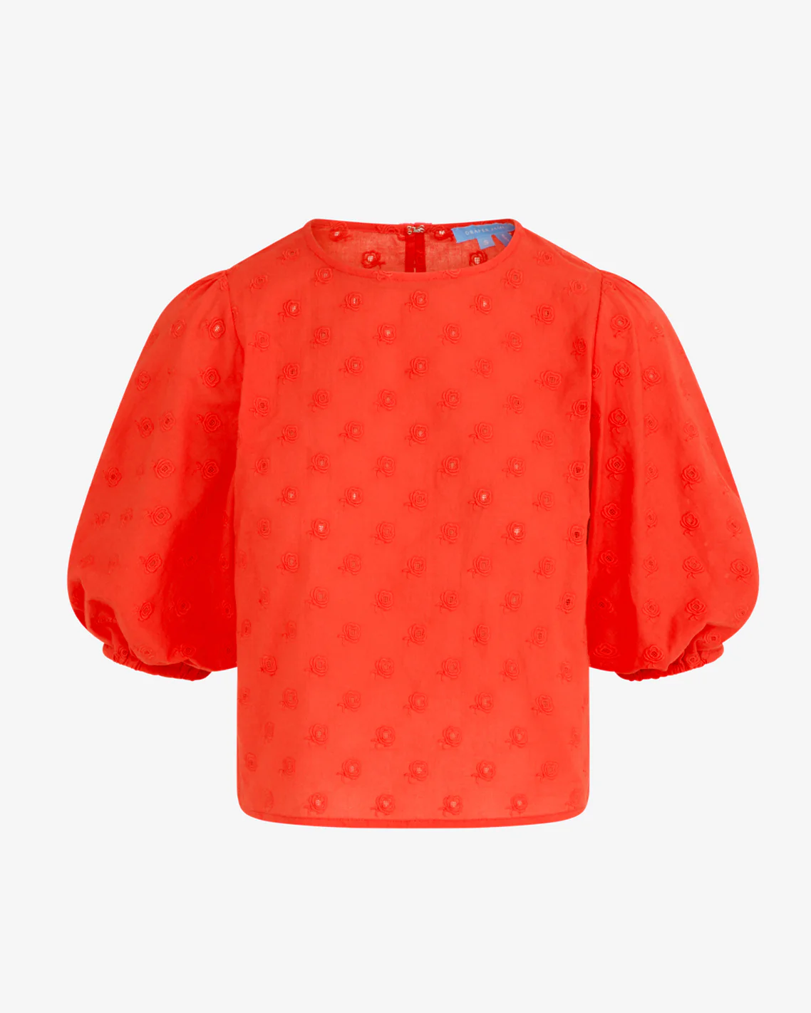 Short Sleeve Top in Embroidered Flower - Image 4