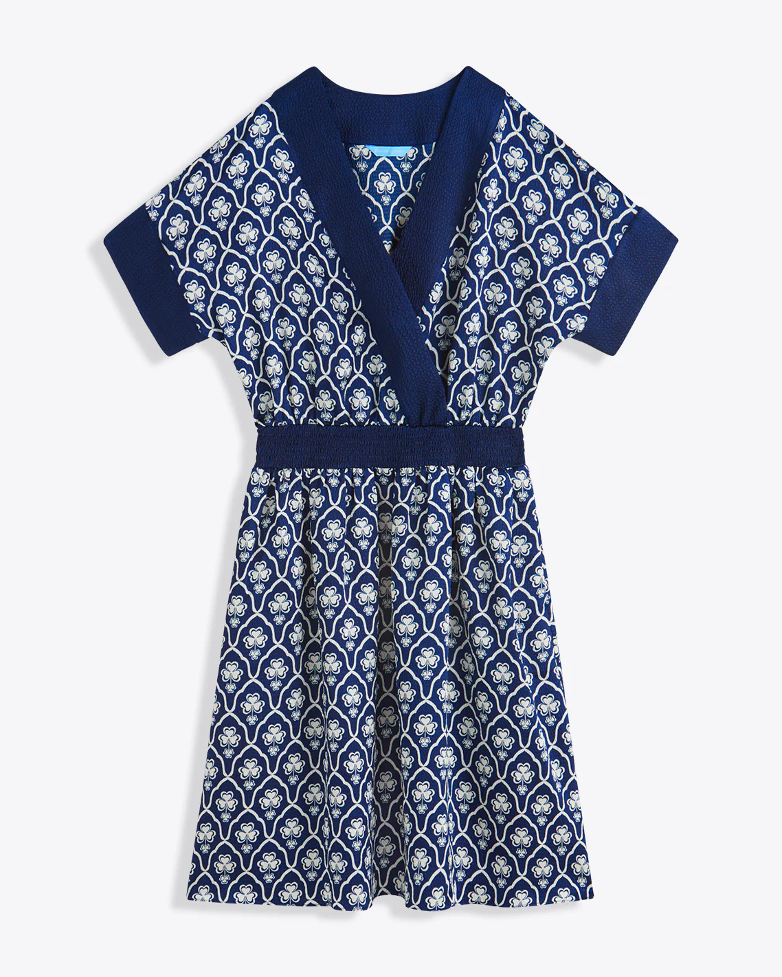 Colleen Short Sleeve Wrap Dress in Clover Field - Image 3