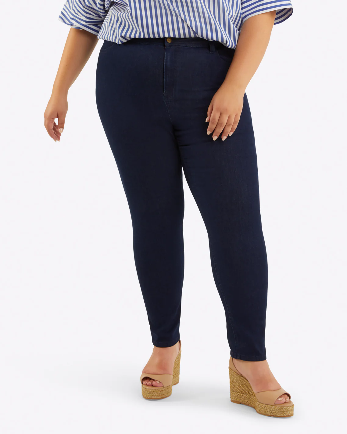 Mid-Rise Slim Jeans in Dark Wash - Image 3