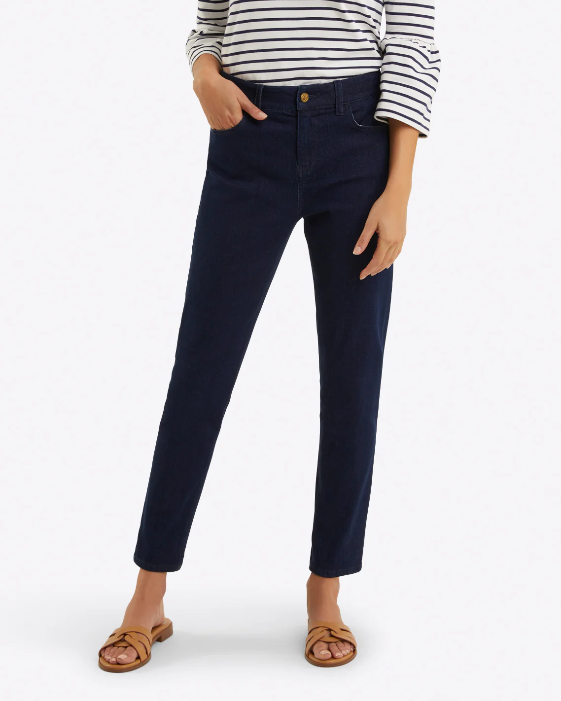 Mid-Rise Slim Jeans in Dark Wash - Image 5