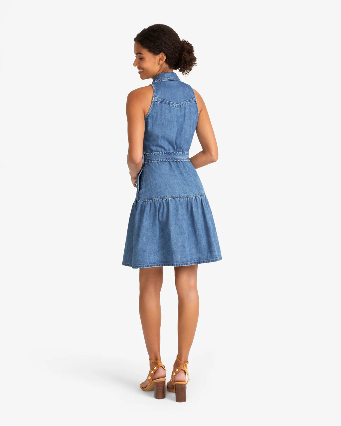 Lexi Sleeveless Tie Waist Dress - Image 3
