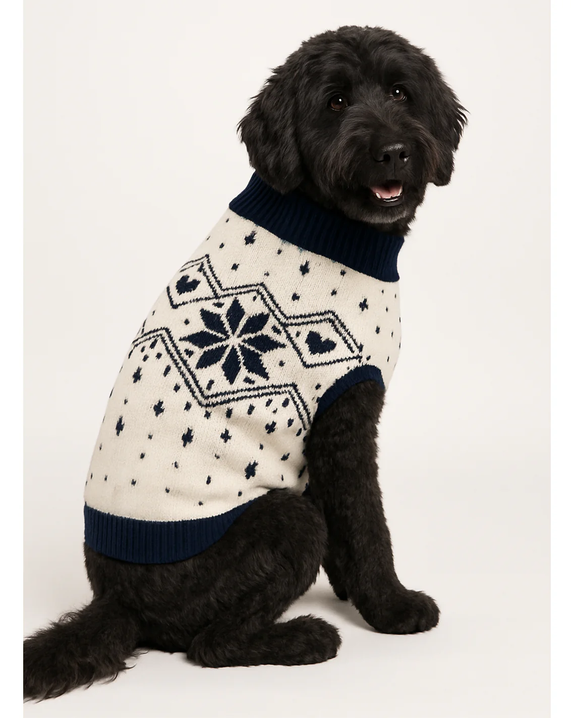 Snowflake Heart Dog Sweater - Image 3
