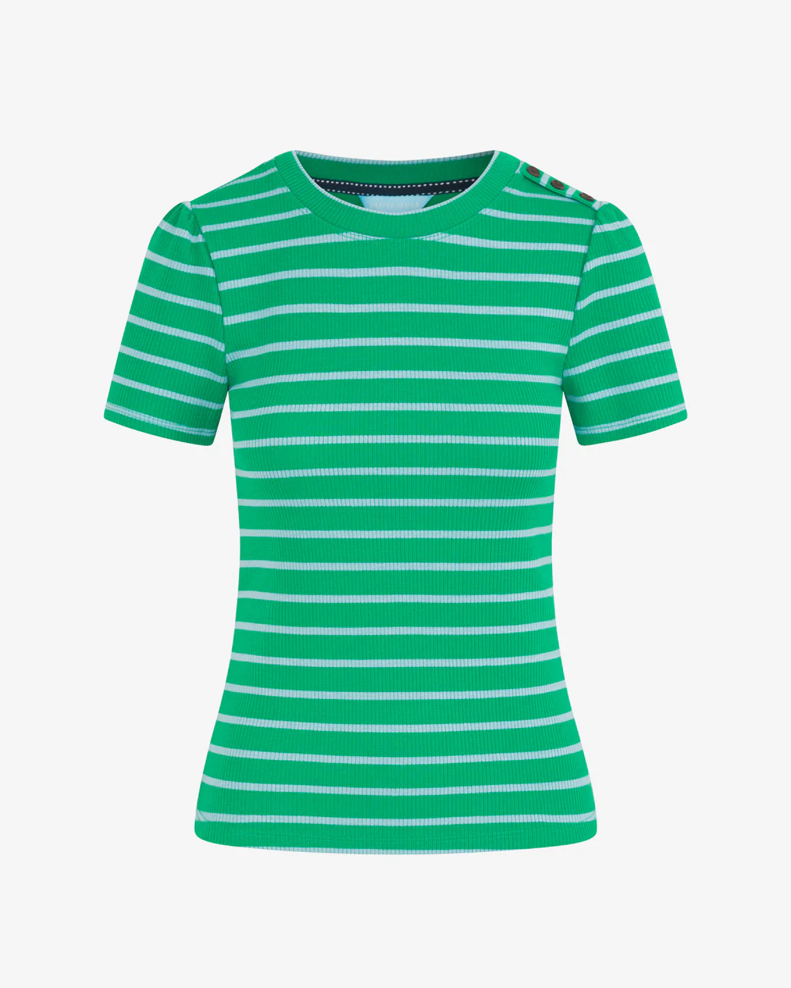Stripe Crewneck Tee in Green - Image 3
