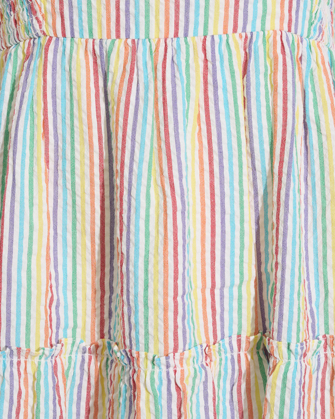 Taylor Tiered Midi Dress in Rainbow Stripes - Image 5