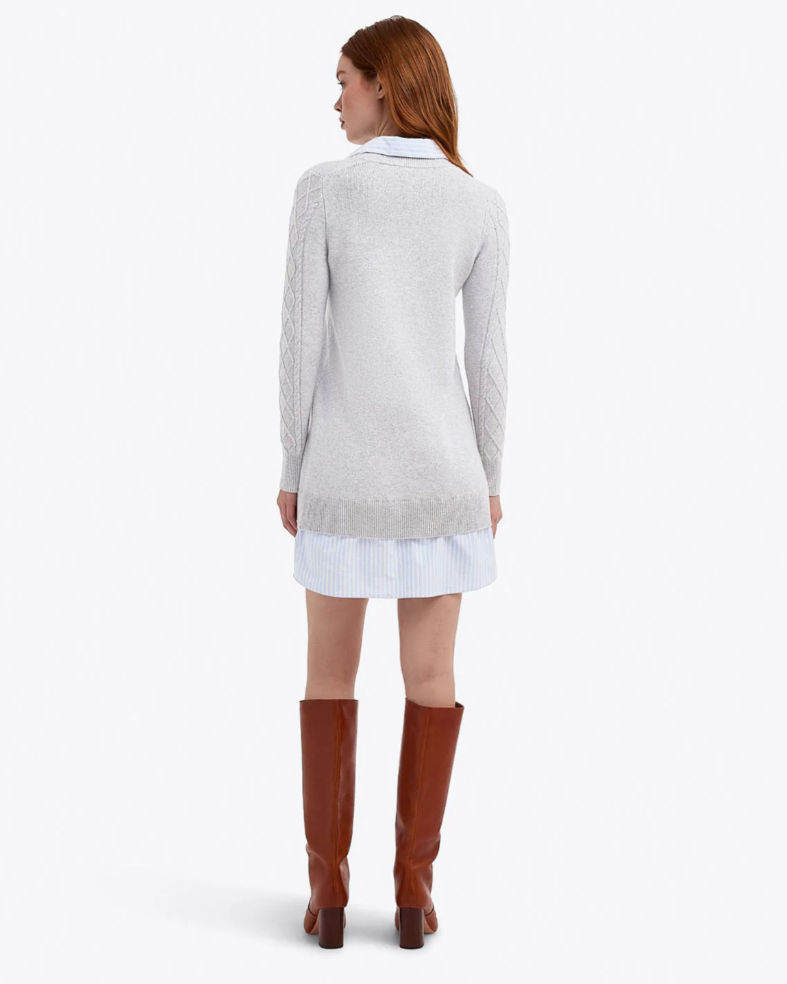 Collared Combo Sweaterdress - Image 3