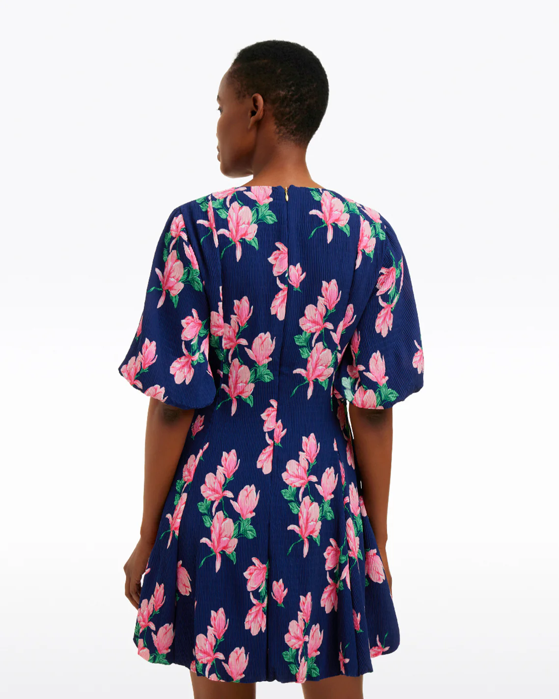 Elaine V-Neck Mini Dress in Magnolia Buds - Image 2