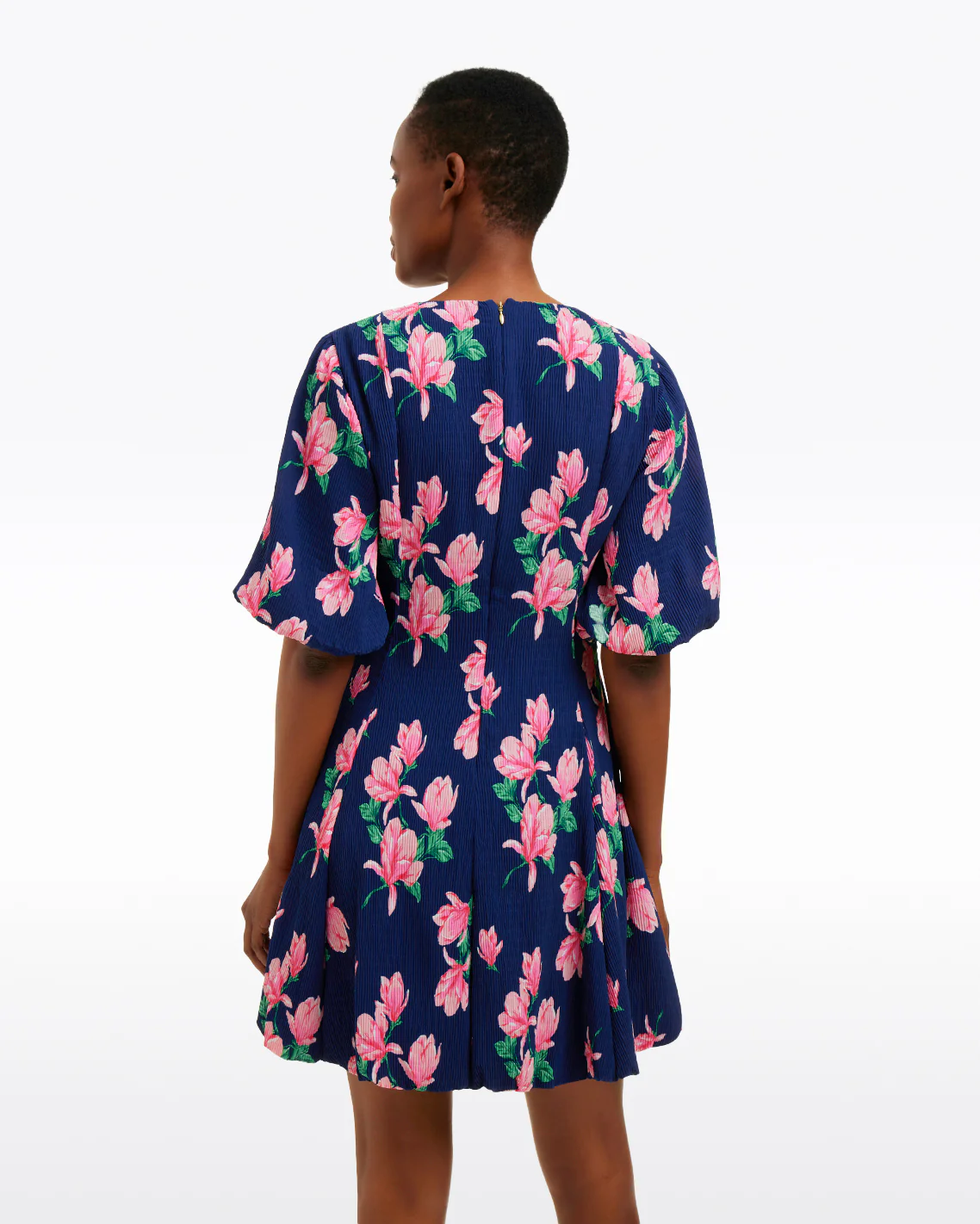 Elaine V-Neck Mini Dress in Magnolia Buds - Image 6