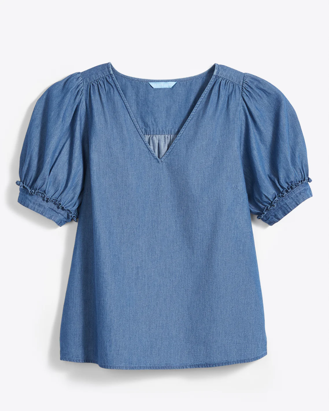 Heidi V-Neck Top in Chambray - Image 7