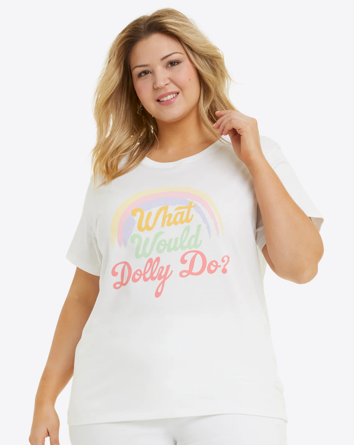 What Would Dolly Do Rainbow T-Shirt - Image 4