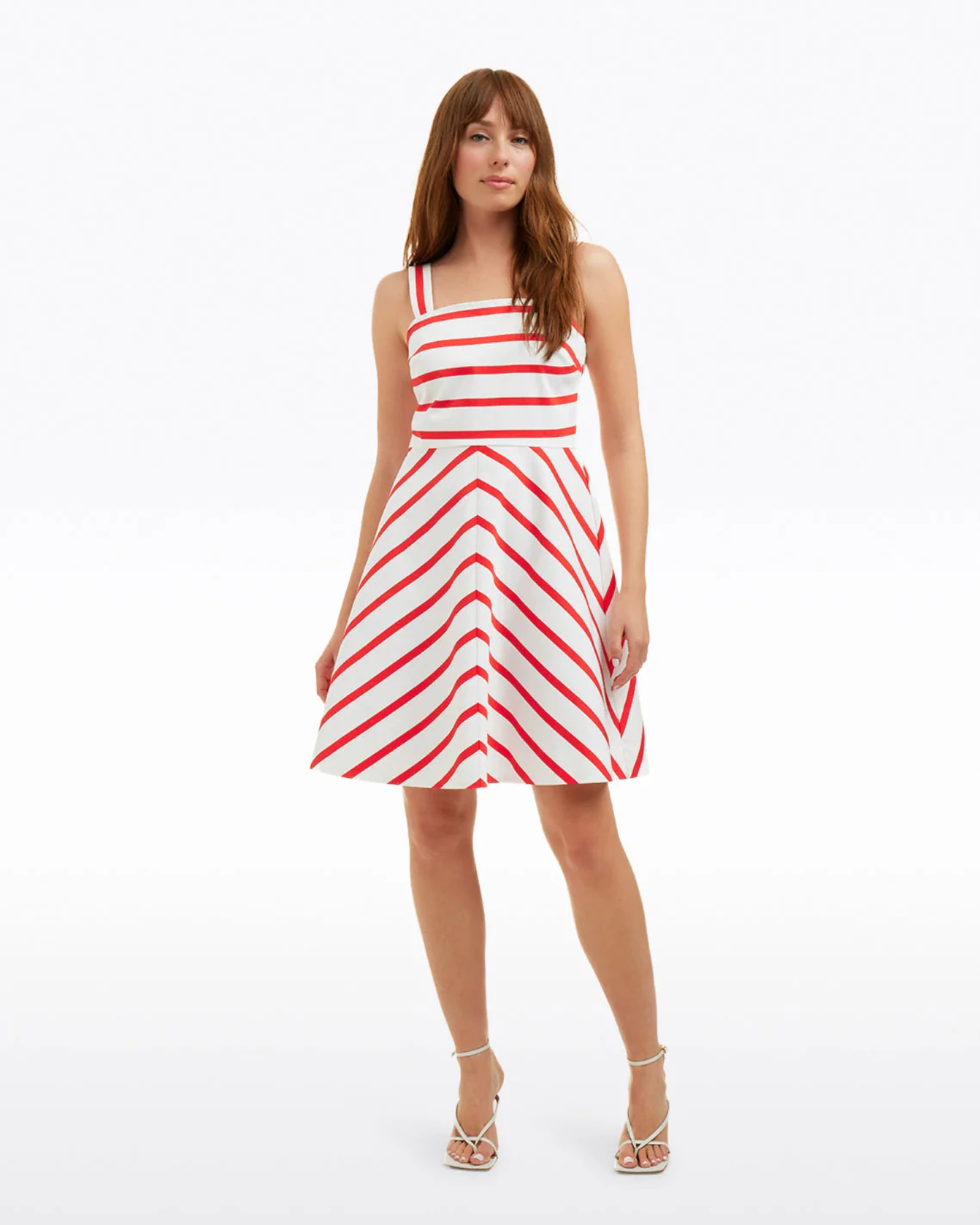 Zoe Love Circle Dress in Red Wentworth Stripe